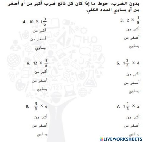 الضرب كمقياس