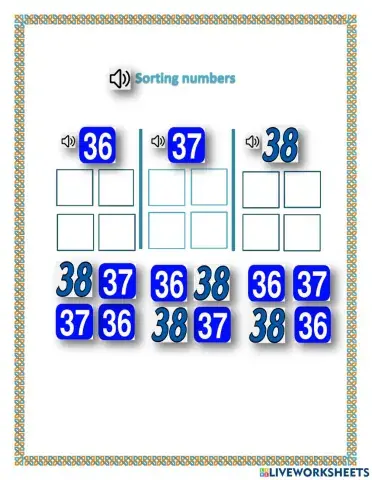 sorting number 36,37,38- LN
