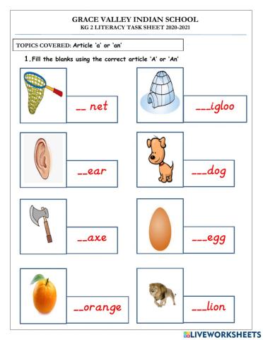 Article ‘a’ or ‘an’