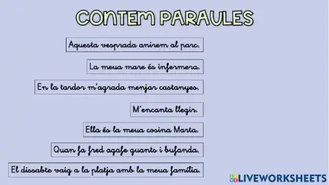 Contem paraules
