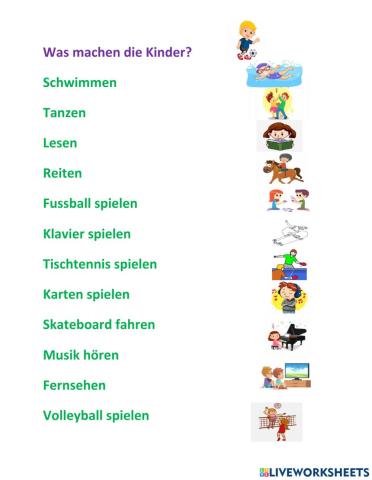 Was machen die Kinder?