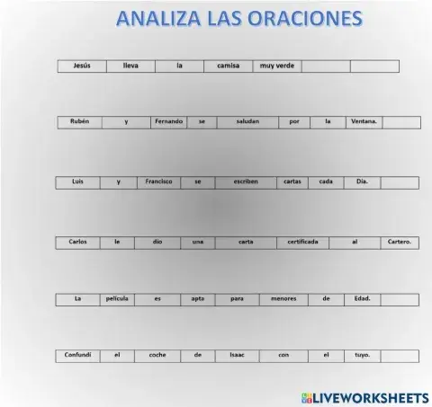 Analizar frases morfológicamente