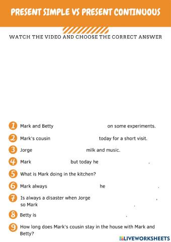 Present simple vs present continuous