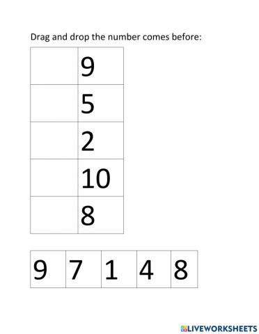 Numbers comes before