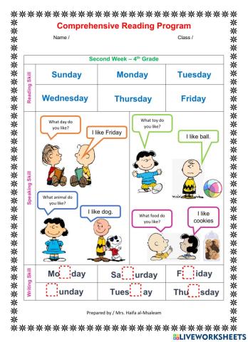 Comprehensive reading program