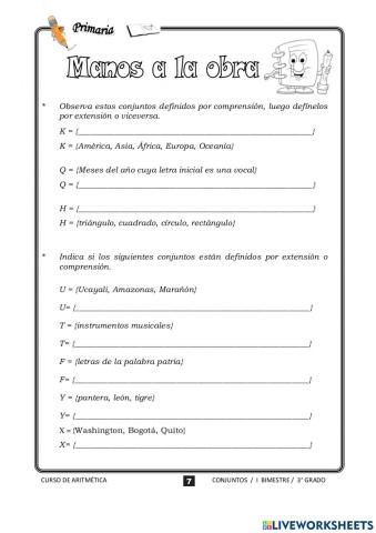 Determinación de conjuntos