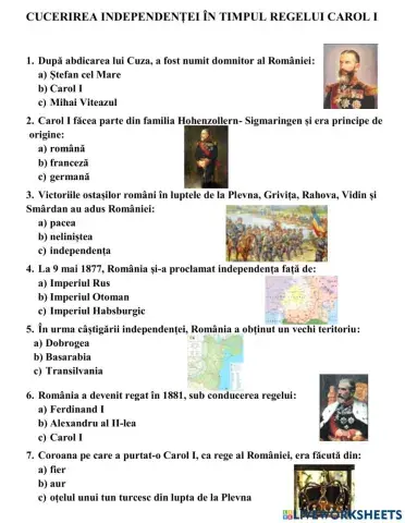 Cucerirea independenței în timpul regelui Carol I