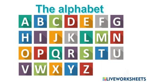 The alphabet