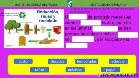 Reducción, reúso y reciclado