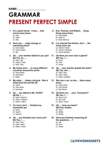 Present Perfect