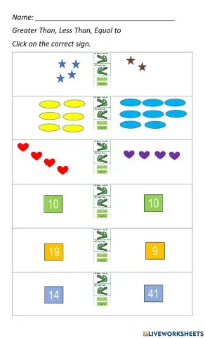 Greater Than, Less Than, Equal to