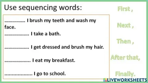 Sequence words