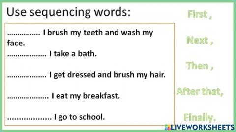 Sequence words