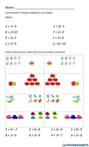 Commutative Property (add in any order)