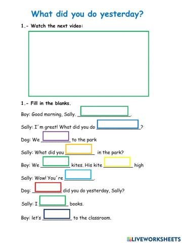 Simple past dialogue