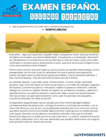 Español 2° trimestre