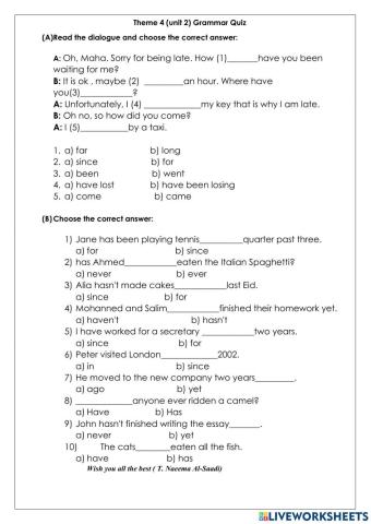 Present perfect and present perfect continuous