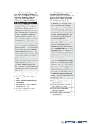 Egzamin ósmoklasisty - reading