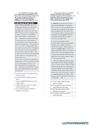 Egzamin ósmoklasisty - reading