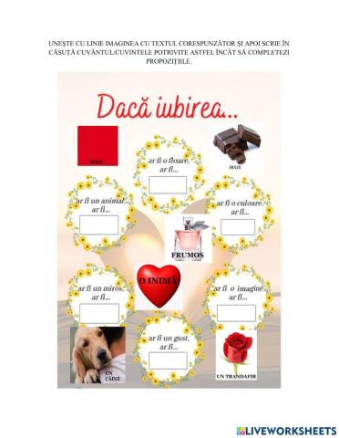 Dacă iubirea ar fi ...