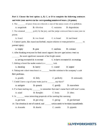 Gifted Students - Test 3