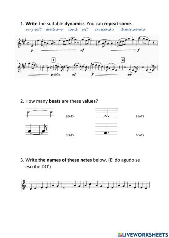 Music test 5º Units 3 & 4