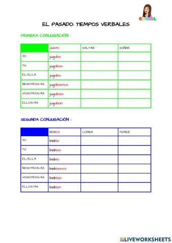 Tiempos verbales: pasado