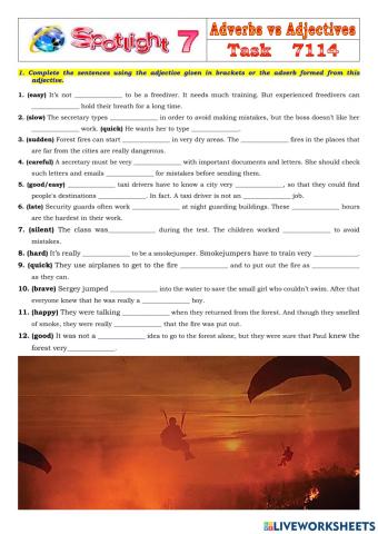 Spotlight 7 Task 7114