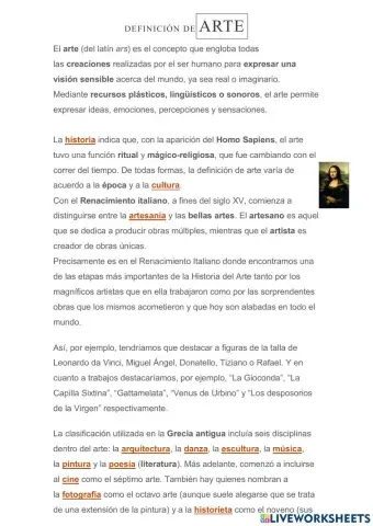 Definición de Arte