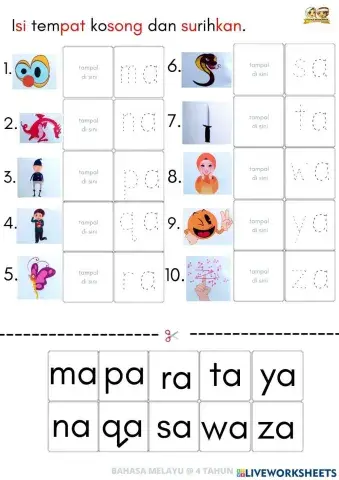 Bm : suku kata terbuka 8 (4thn)