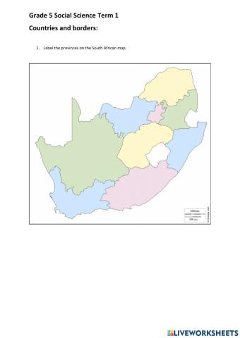 South African Provincial Borders