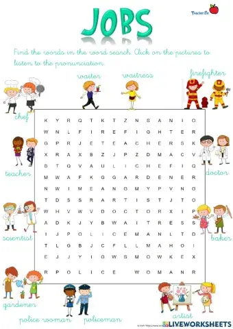 Jobs wordsearch