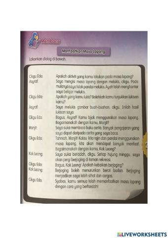 Manfaatkan masa lapang