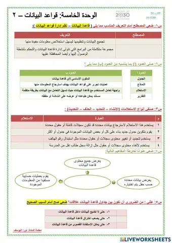 قواعد البيانات (2)