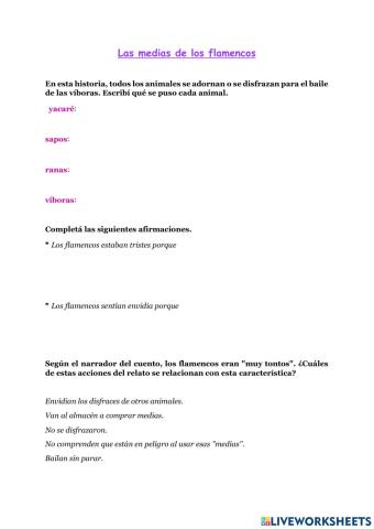 Las medias de los flamencos