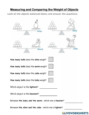 Measuring and Comparing the Weight of Objects