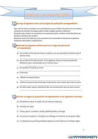 Signos de puntuación