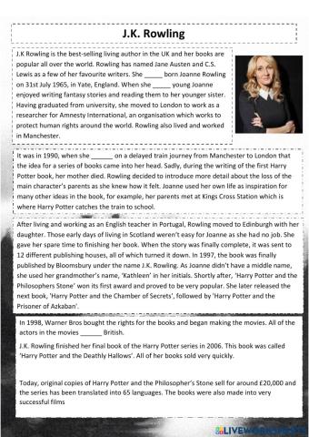 J.K. Rowling Comprehension