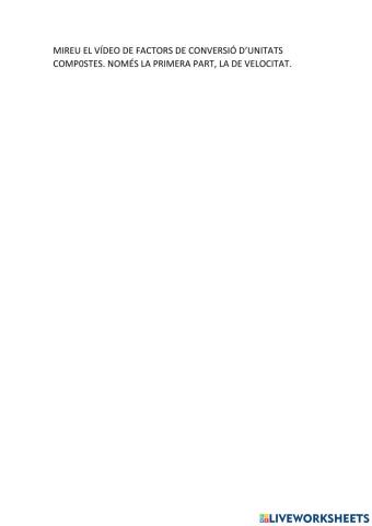 Factors de conversió d'unitats compostes