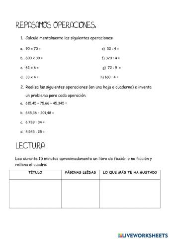 Tarea miércoles