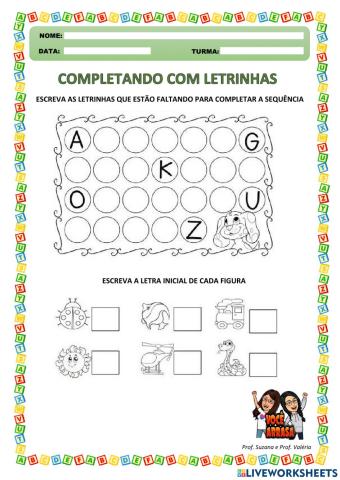 Completando com Letrinhas