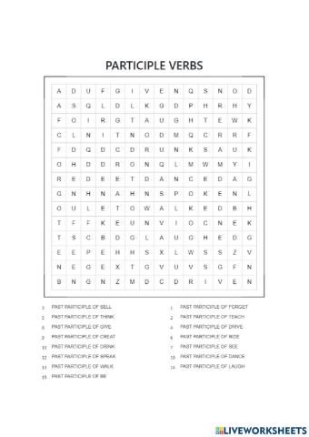 Participle verbs