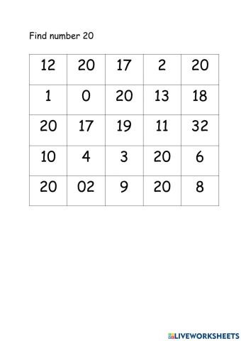 Number 20