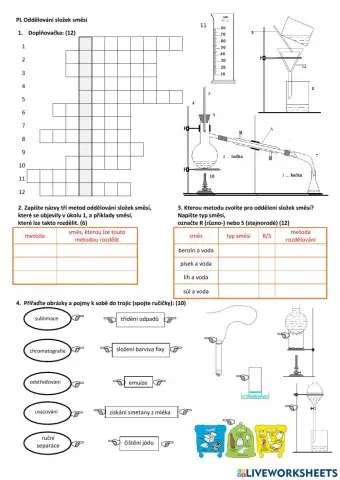 Oddělování složek směsi
