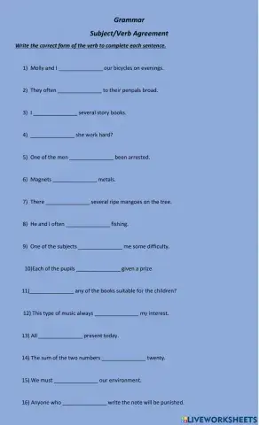 Subject-Verb Agreement