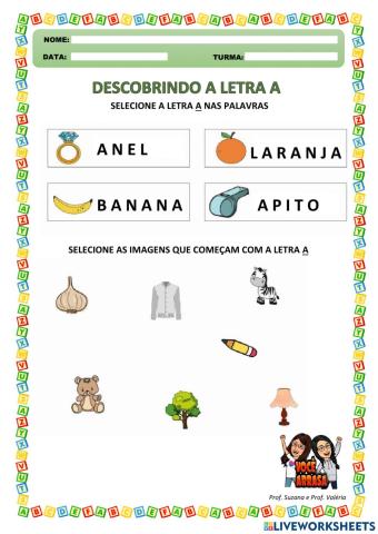 Descobrindo a Letra A