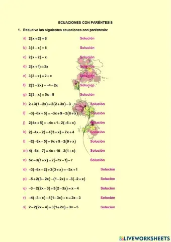 Ecuaciones con paréntesis