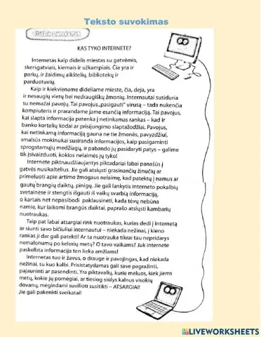 Lietuvių k.Teksto suvokimas