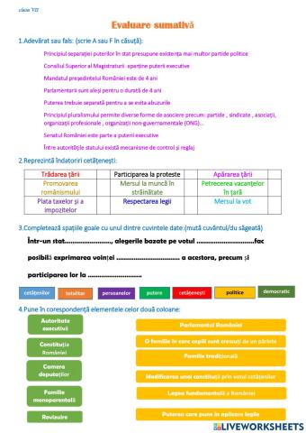 Recapitulare-evaluare