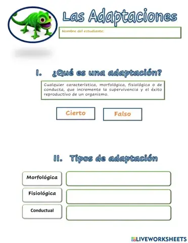Las adaptaciones de los seres vivos 1